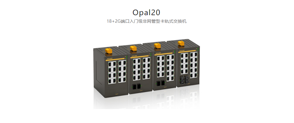  非網管型以太網交換機Opal20 18+2G端口入門級非網管型卡軌式交換機