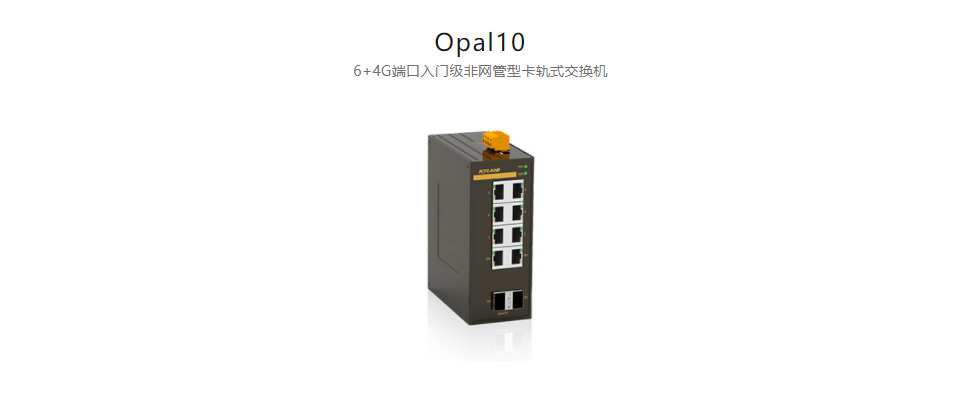 非網管型以太網交換機Opal10 6+4G端口入門級非網管型卡軌式交換機